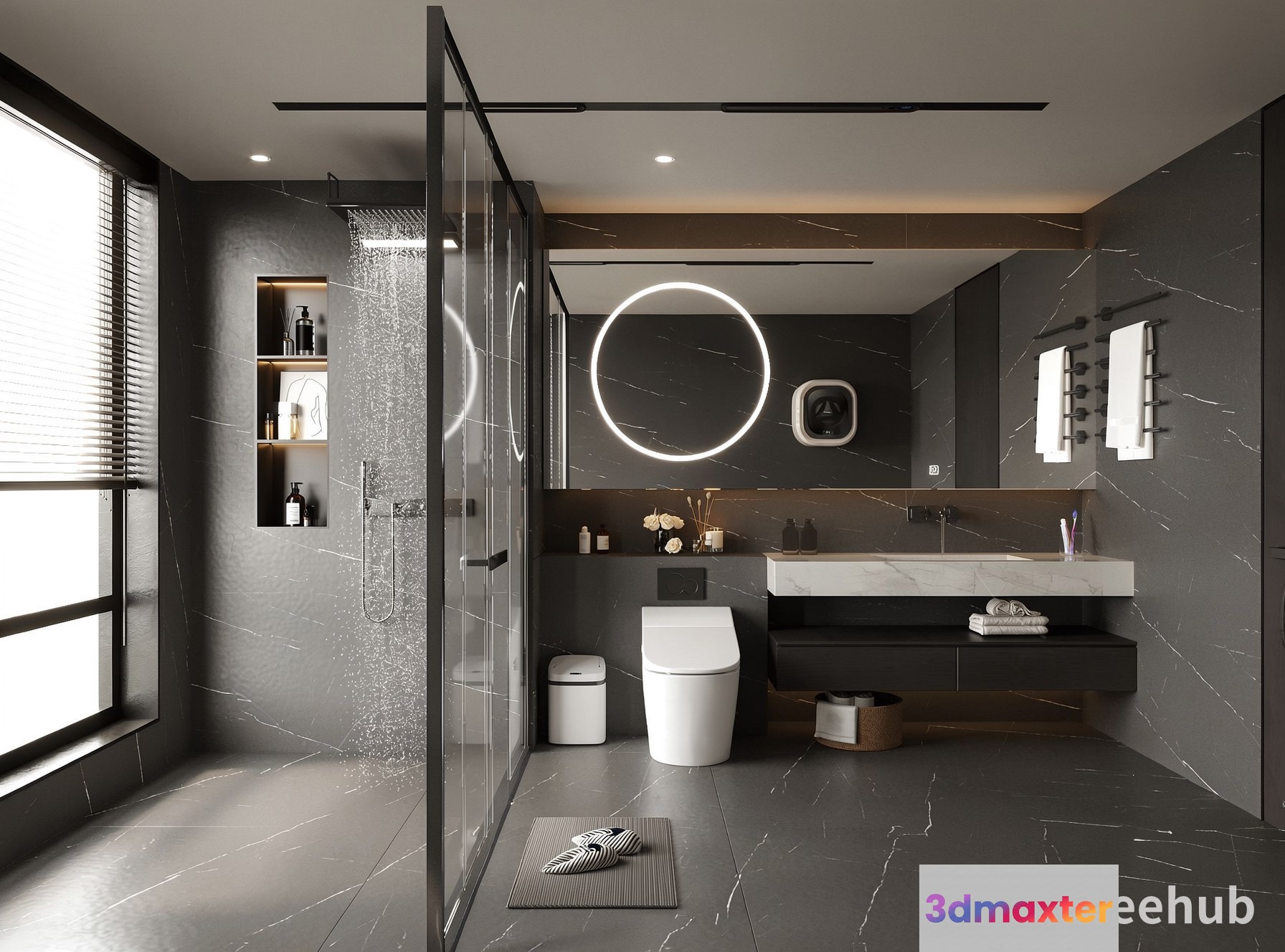 Modern Bathroom Design 3D Model - 23183 - VRAY Render