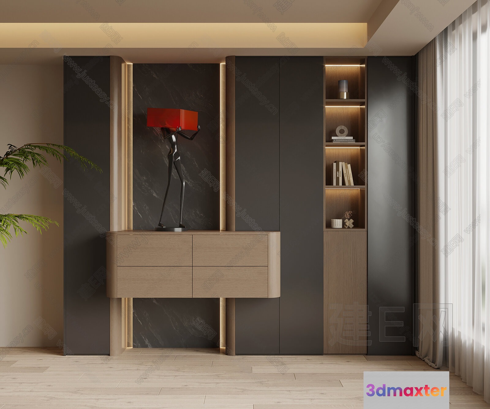 Modern Living Room 3D Model - 11826 - VRAY Render