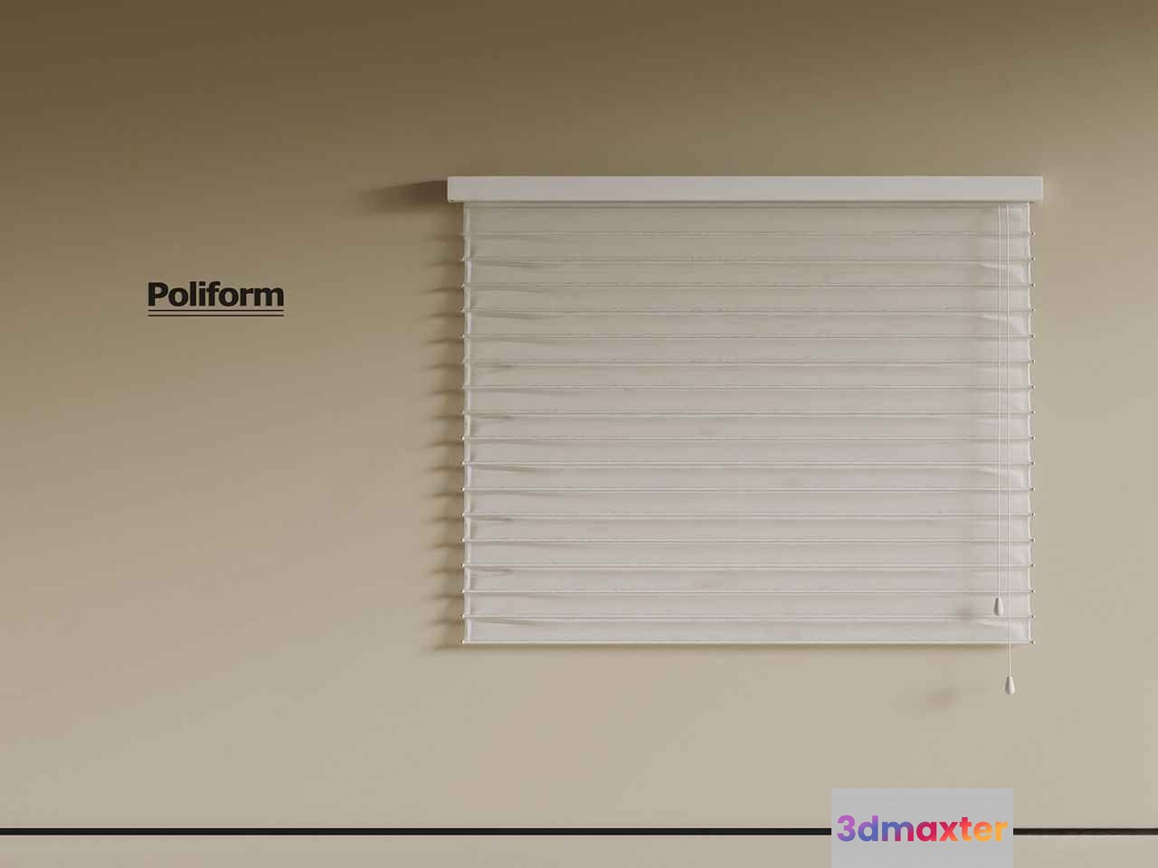 White Window Blinds 3D Model - 14930 - VRAY Render