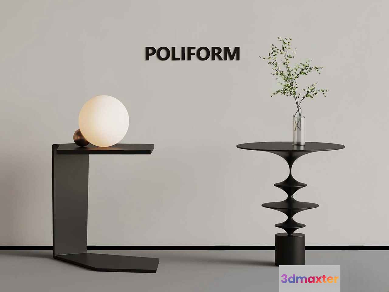 Modern Poliform Furniture 3D Model - 14658 - VRAY Render