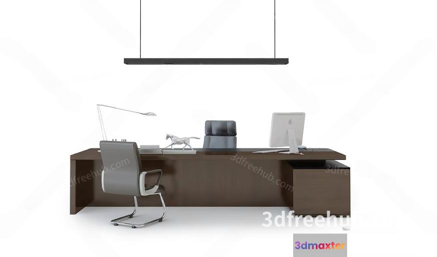 Modern Office Desk 3D Model - 18581 - VRAY Render
