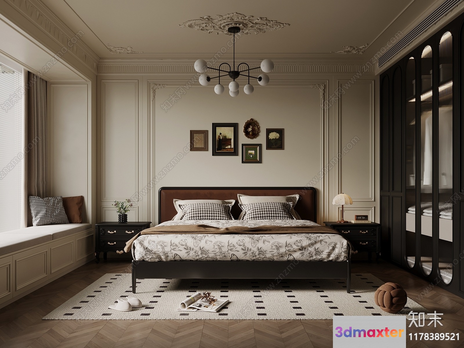 Cozy Bedroom 3D Model - 16023 - VRAY Render