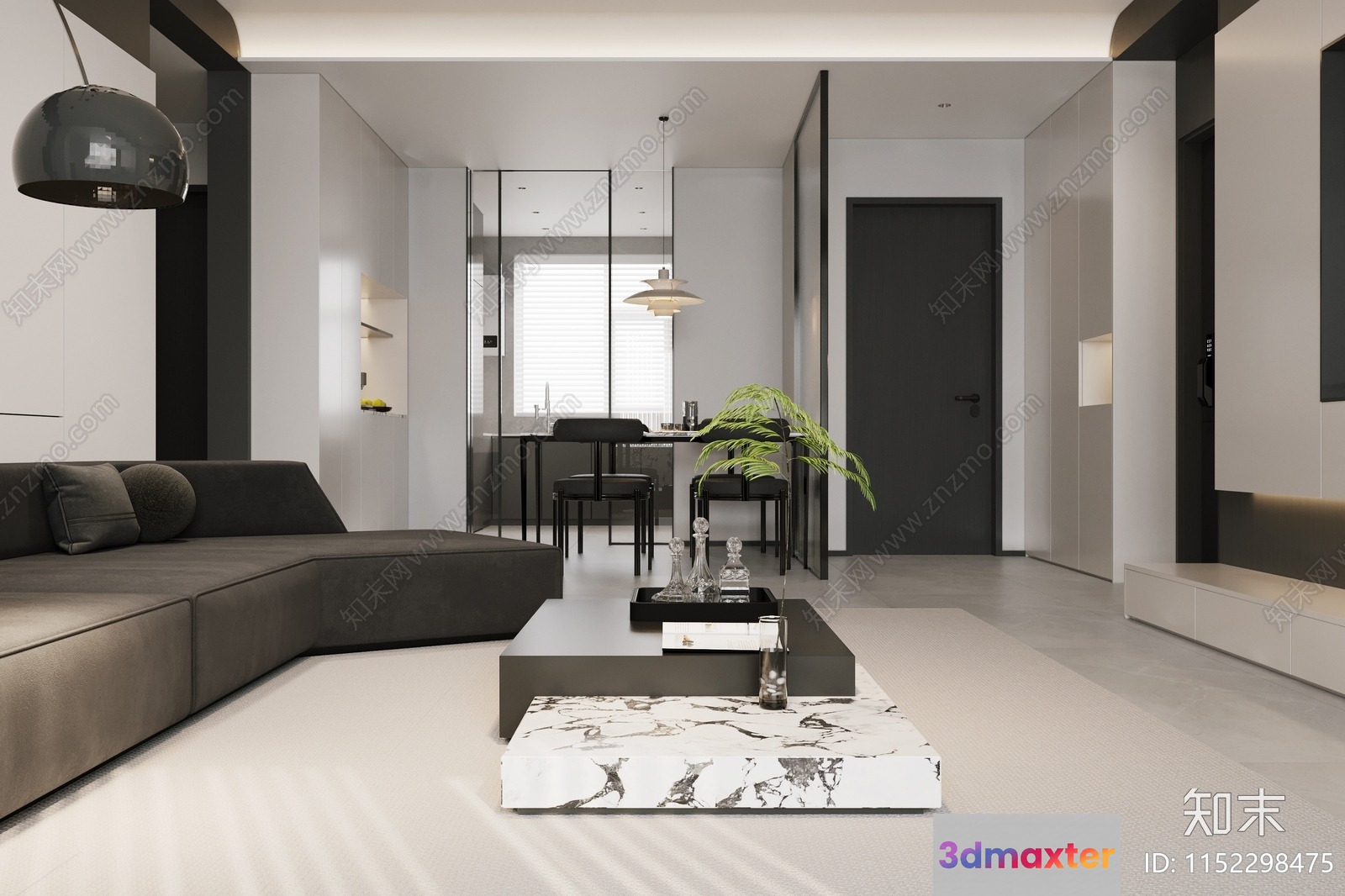 Modern Living Room 3D Model - 15735 - VRAY Render