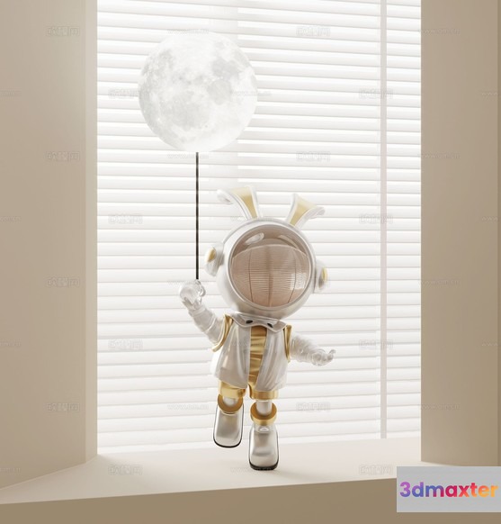 A Toy Astronaut Figurine 3D Model - 5685 - VRAY Render