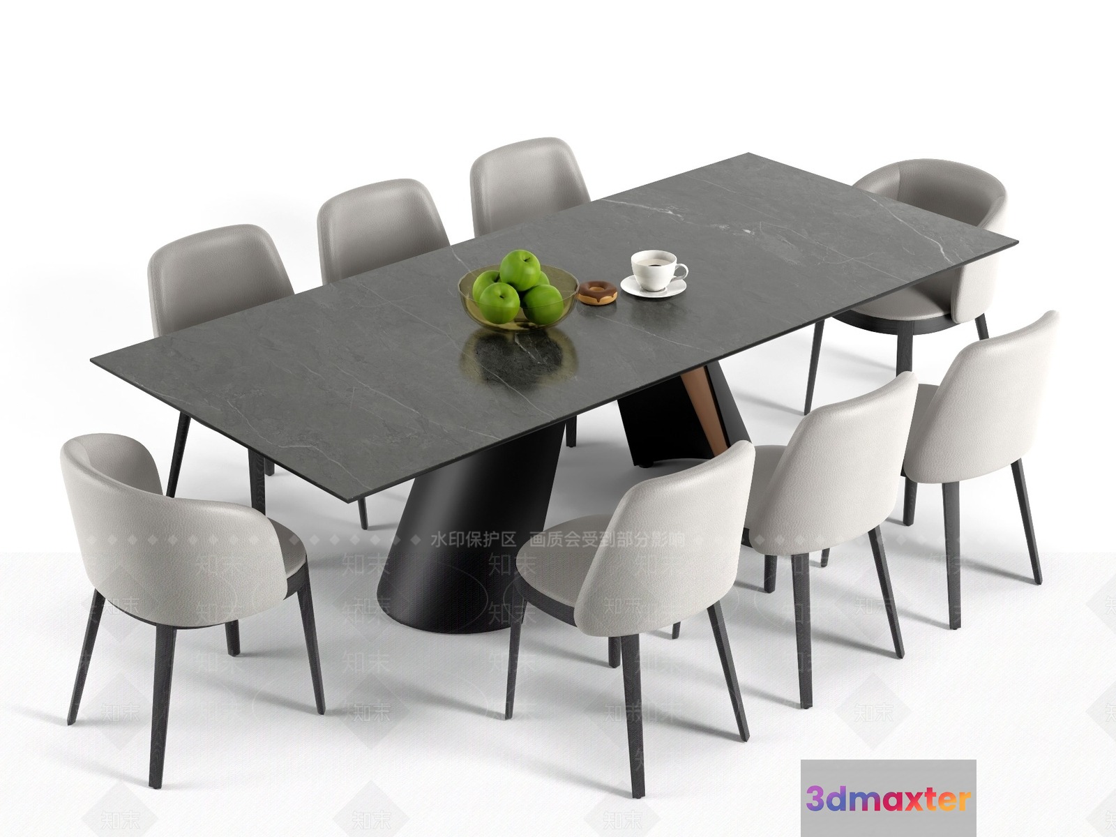 Modern Dining Table 3D Model - 4363 - VRAY Render