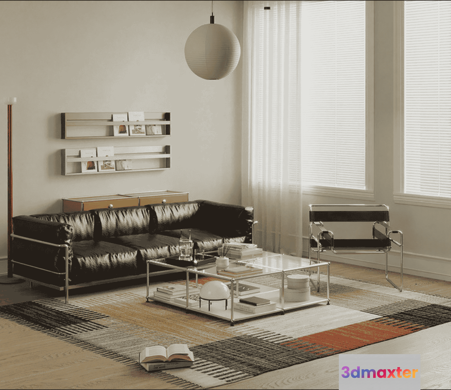 Modern Living Room 3D Model - 11408 - VRAY Render