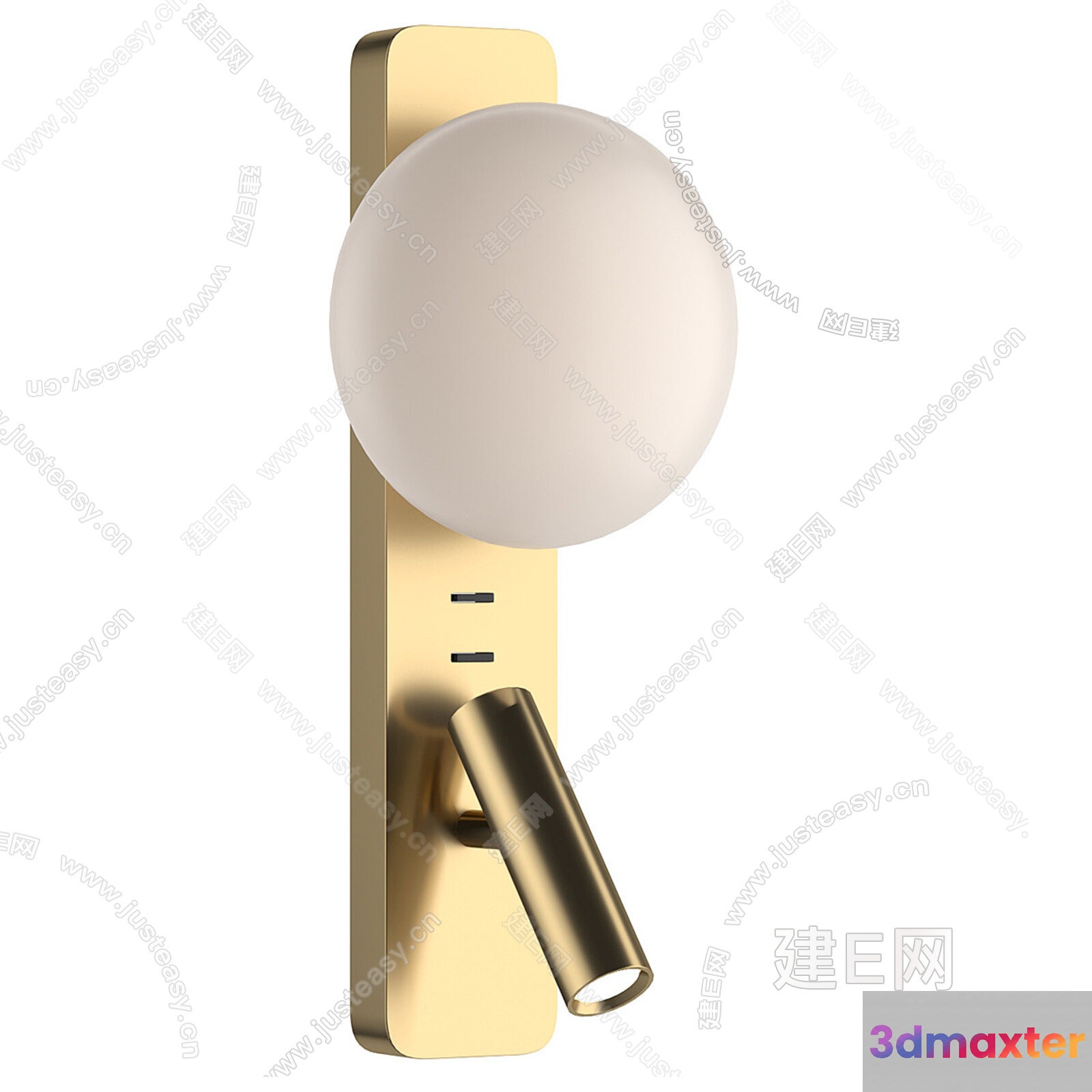 Gold Light Fixture 3D Model - 13039 - VRAY Render