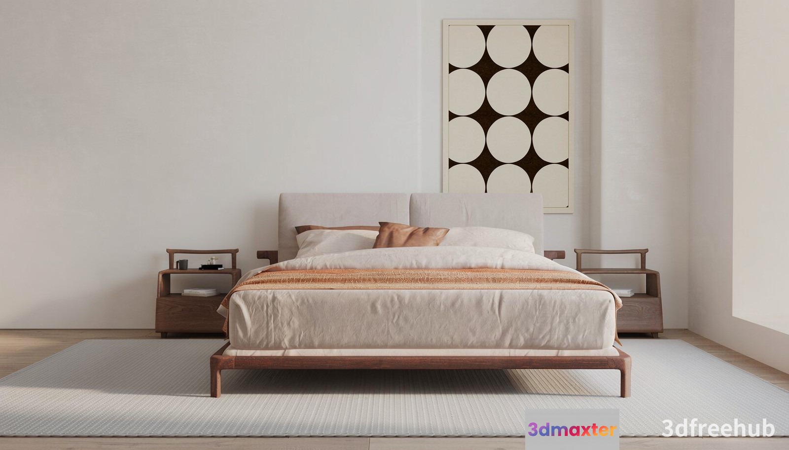 Cozy Bedroom 3D Model - 3473 - VRAY Render
