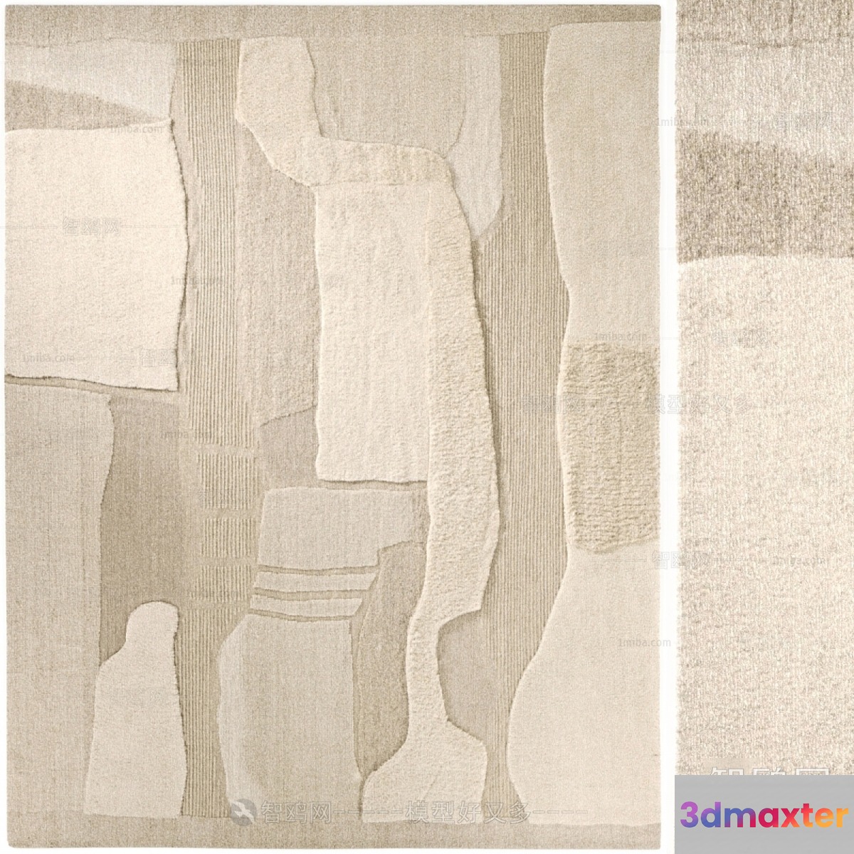 A Beige Rug 3D Model - 11157 - VRAY Render