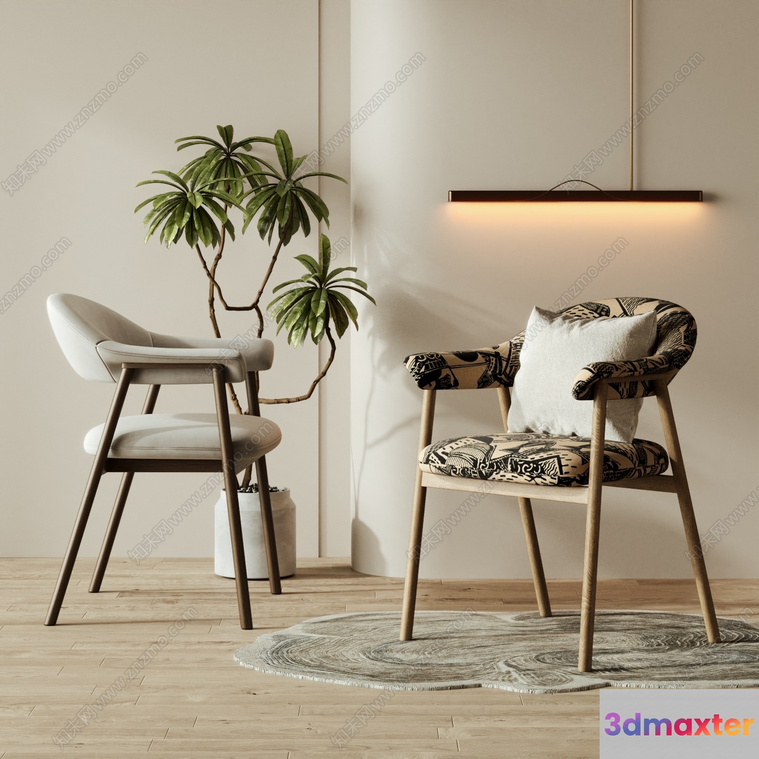 Cozy Modern Living Room 3D Model - 9647 - VRAY Render