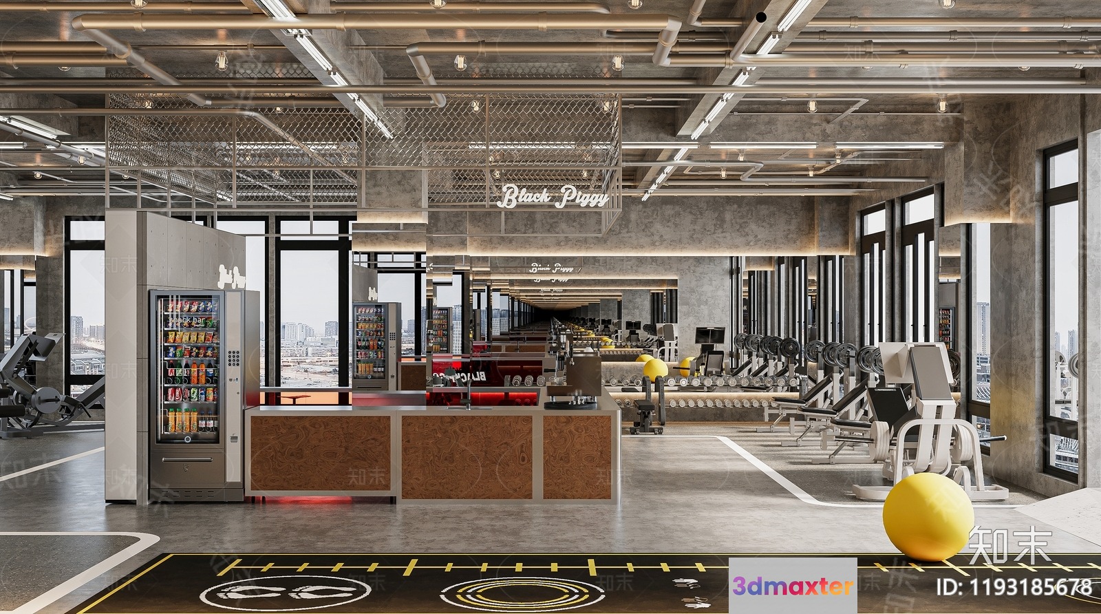 A Modern Gym 3D Model - 12841 - CORONA Render