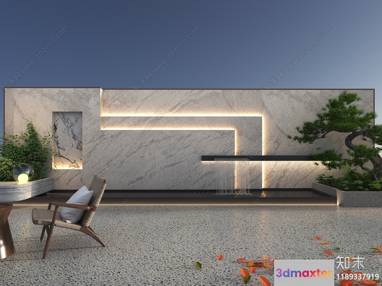Modern Outdoor Space 3D Model - 6787 - VRAY Render