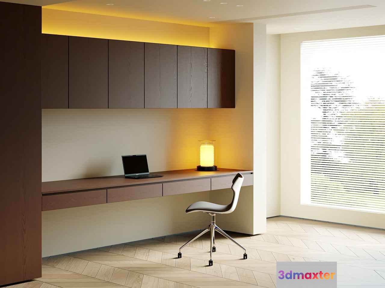 Modern Office Desk 3D Model - 9088 - VRAY Render