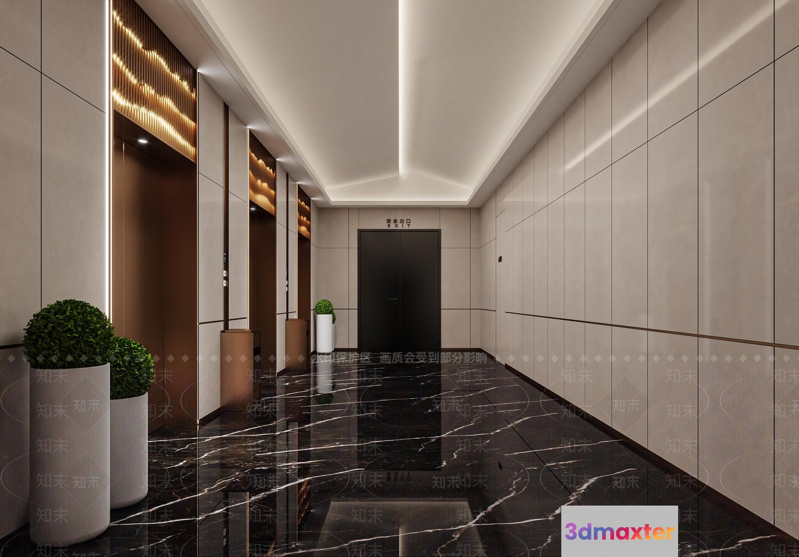 Modern Marble Floor 3D Model - 13682 - VRAY Render