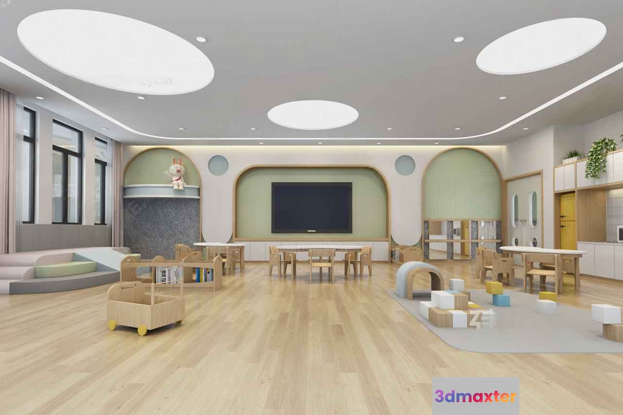 A Modern Playroom 3D Model - 8547 - VRAY Render