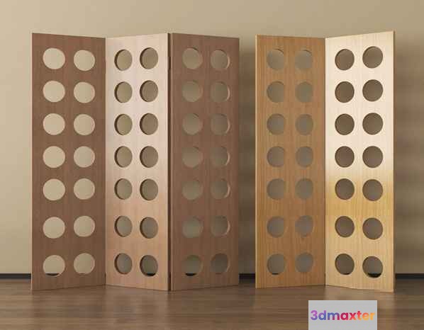 Wooden Room Divider 3D Model - 12392 - VRAY Render