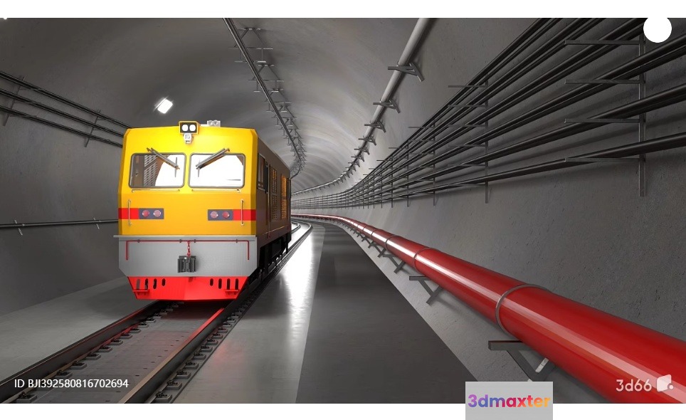 A Yellow Train 3D Model - 11505 - VRAY Render