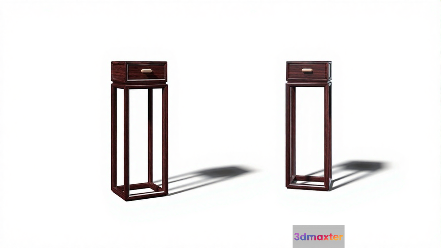 Two Wooden Nightstands 3D Model - 5689 - VRAY Render