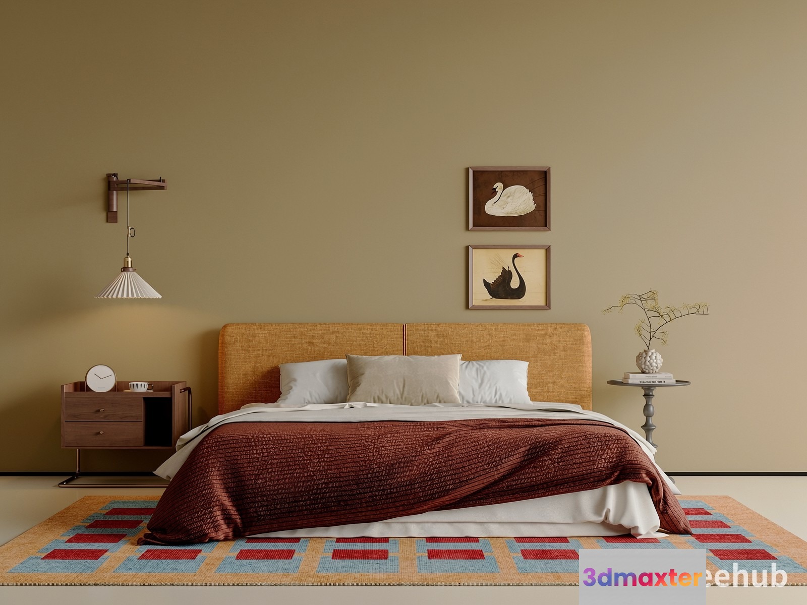 Cozy Bedroom 3D Model - 23172 - VRAY Render