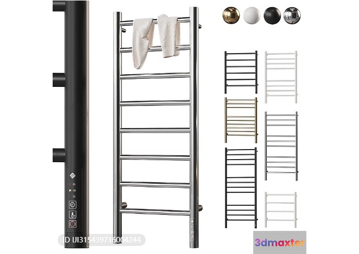 A Towel Warmer With Various Attachments 3D Model - 8840 - VRAY Render