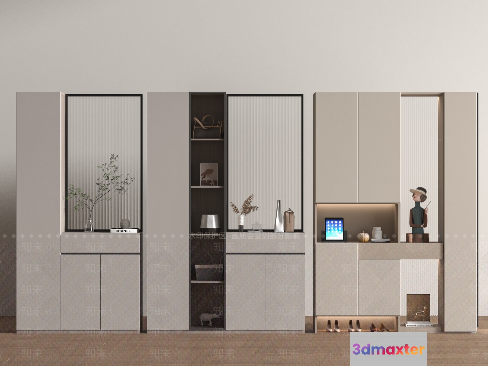 Modern Minimalist Decor 3D Model - 1036 - VRAY Render
