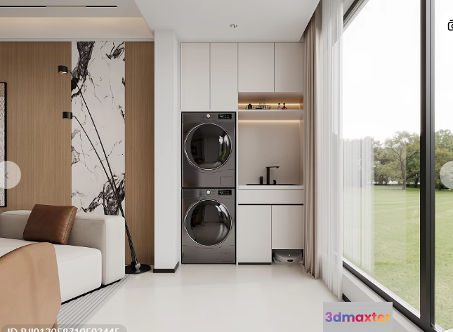 Modern Laundry Room 3D Model - 6977 - CORONA Render