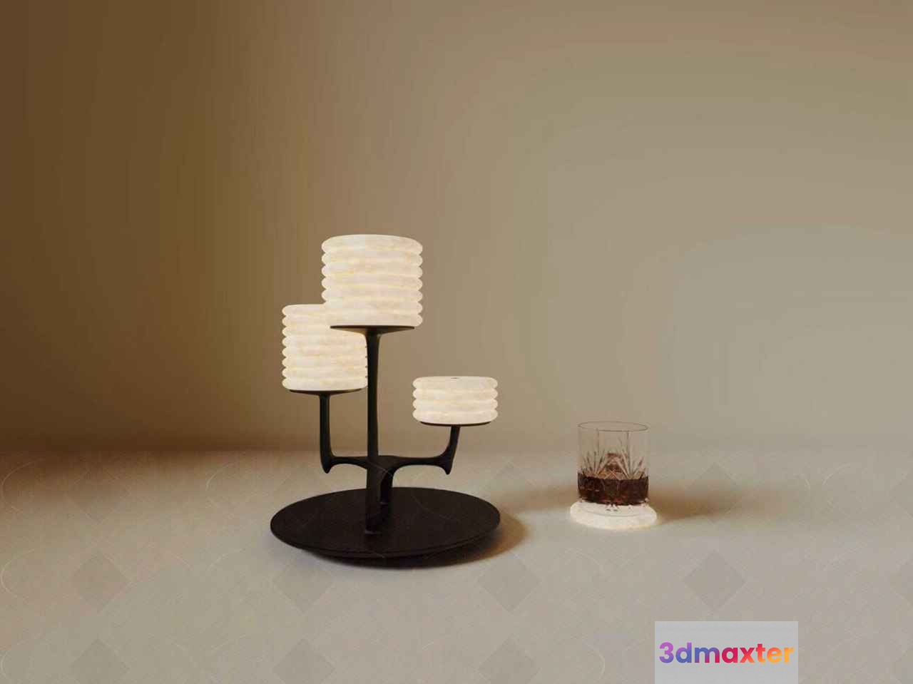 Black Candle Holder 3D Model - 17187 - VRAY Render