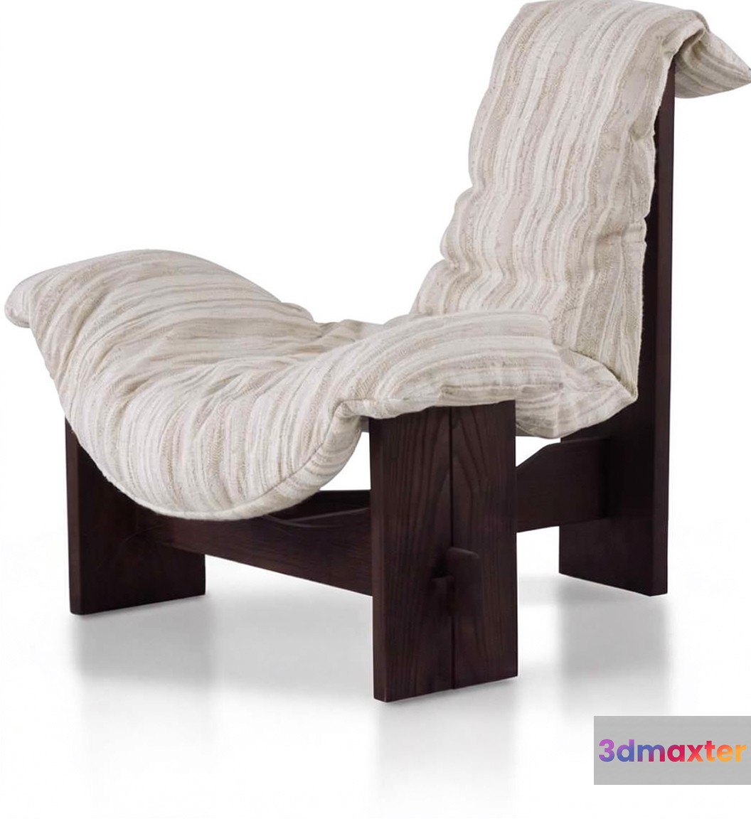 Wooden Lounge Chair 3D Model - 21194 - VRAY Render
