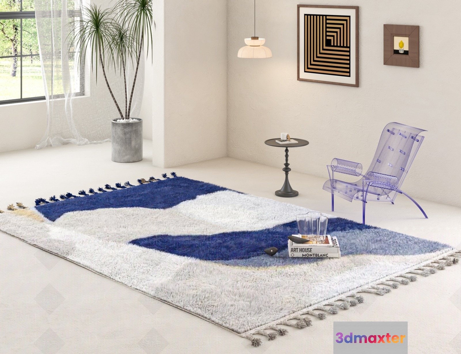 Modern Living Room 3D Model - 446 - VRAY Render
