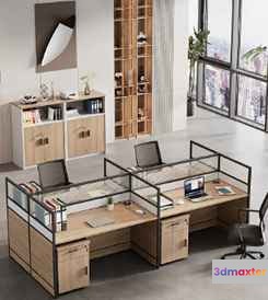 Modern Office Space 3D Model - 4831 - VRAY Render