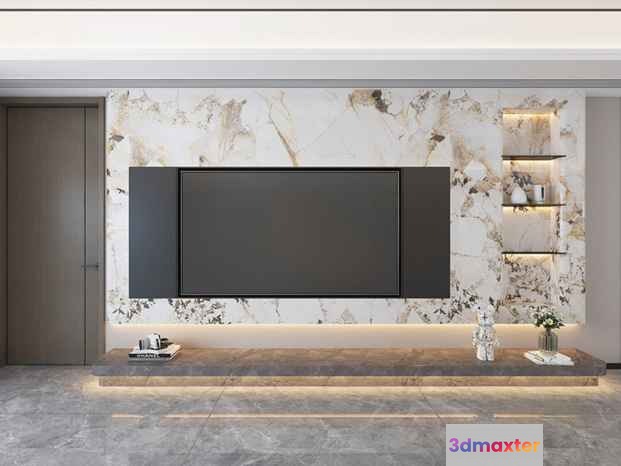 Modern Living Room 3D Model - 19520 - VRAY Render