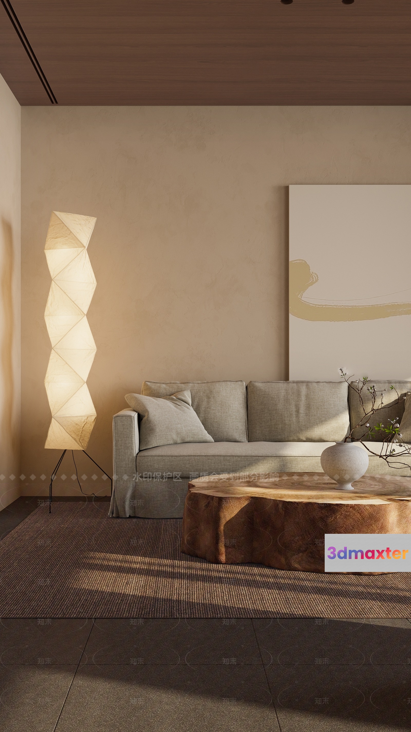 Modern Living Room 3D Model - 19830 - VRAY Render