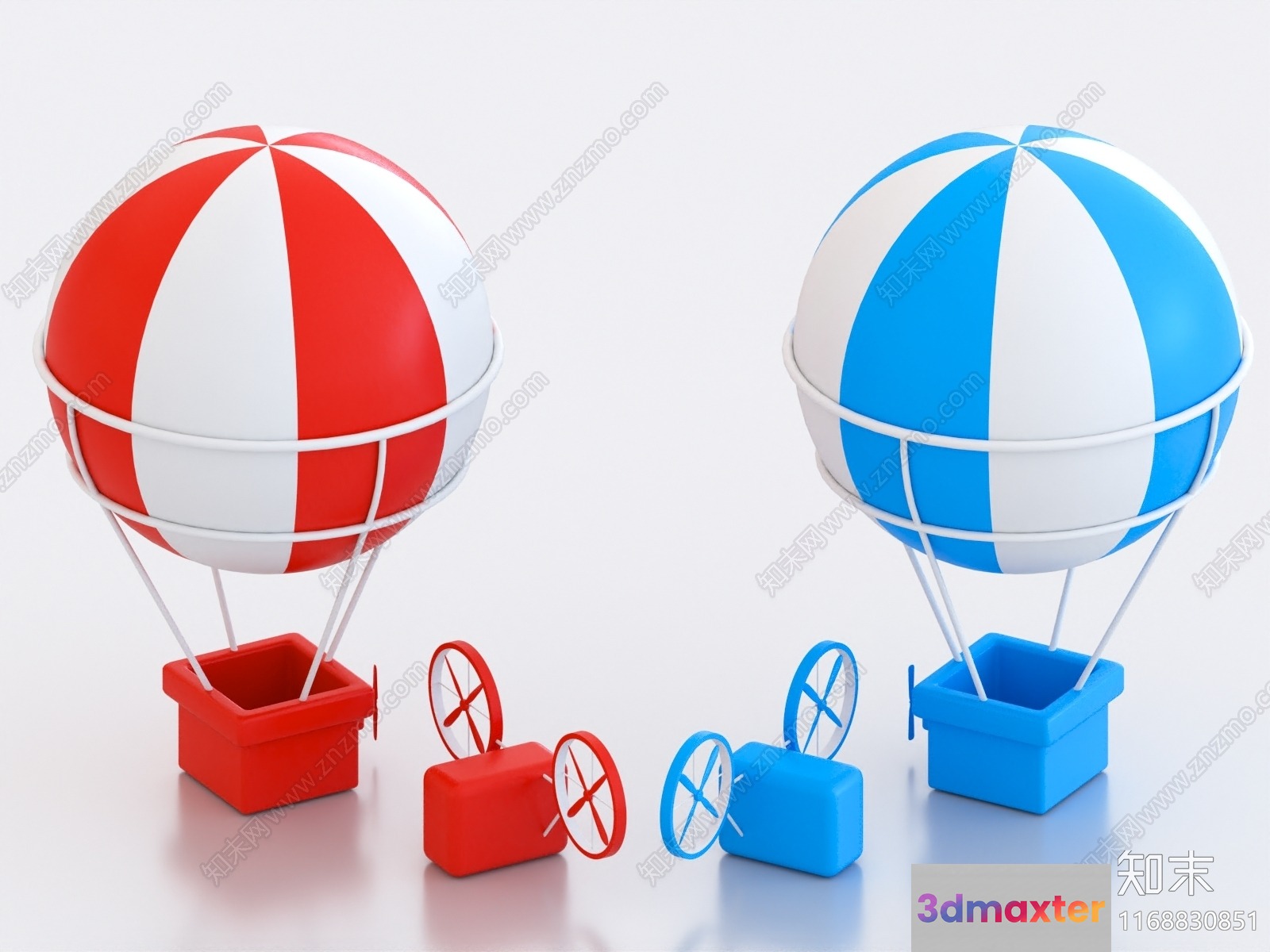 A Hot Air Balloon 3D Model - 13241 - VRAY Render