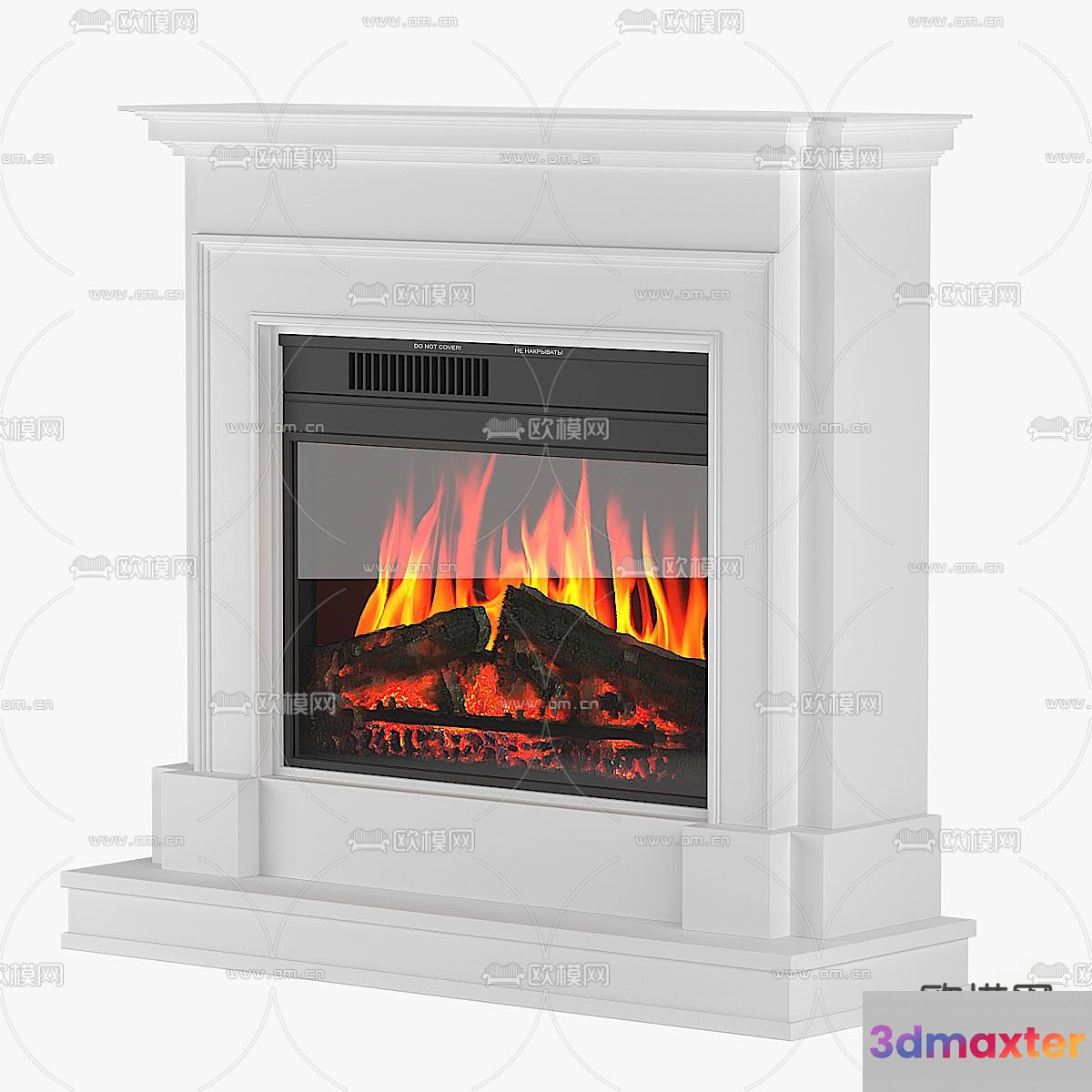 Cozy Fireplace Scene 3D Model - 17655 - VRAY Render