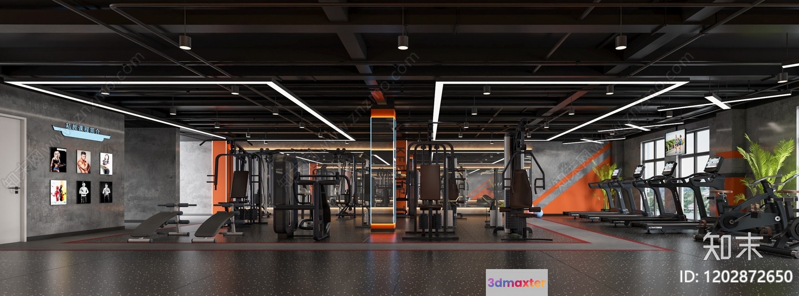 Modern Gym Equipment 3D Model - 5256 - CORONA Render