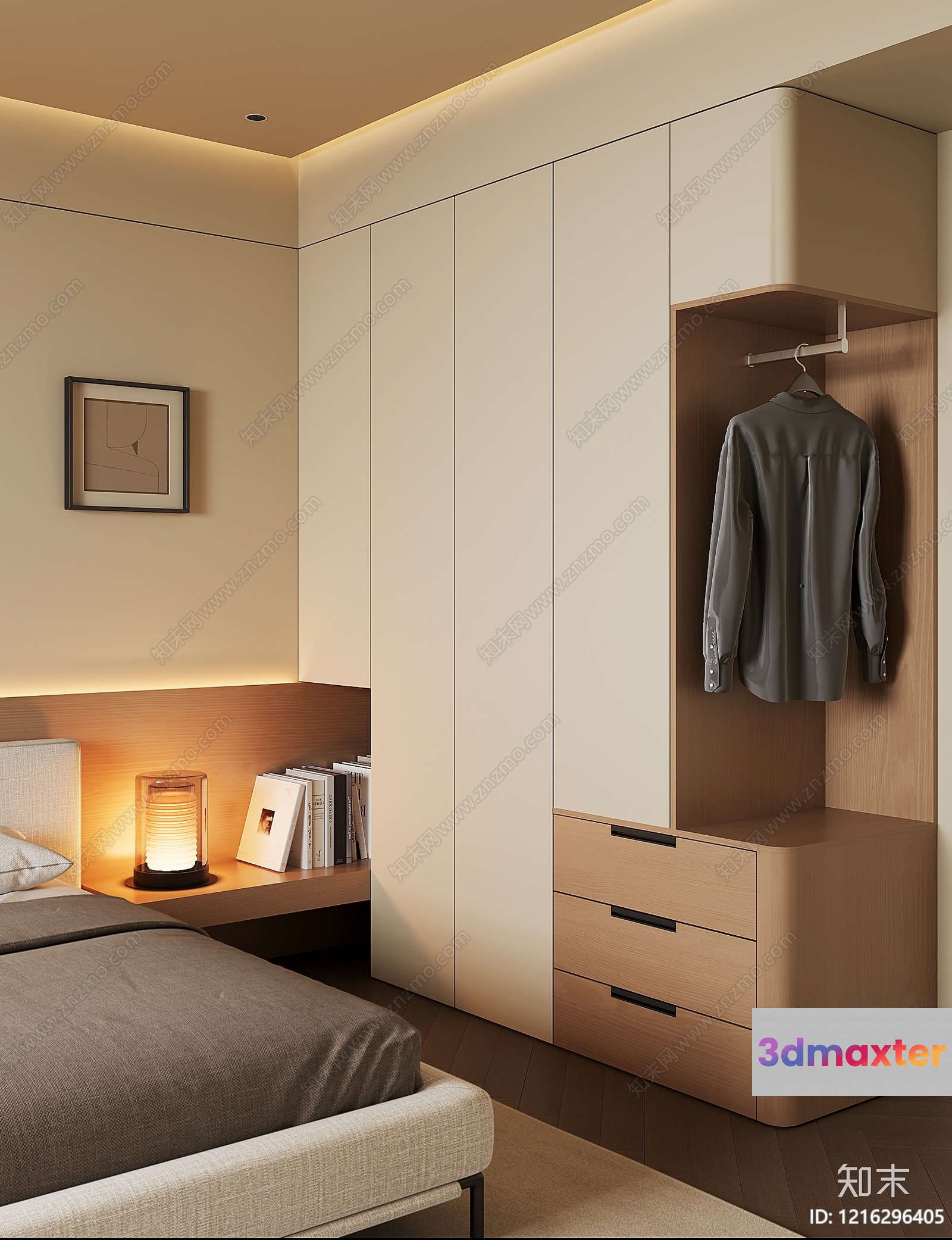 Cozy Bedroom 3D Model - 12383 - VRAY Render