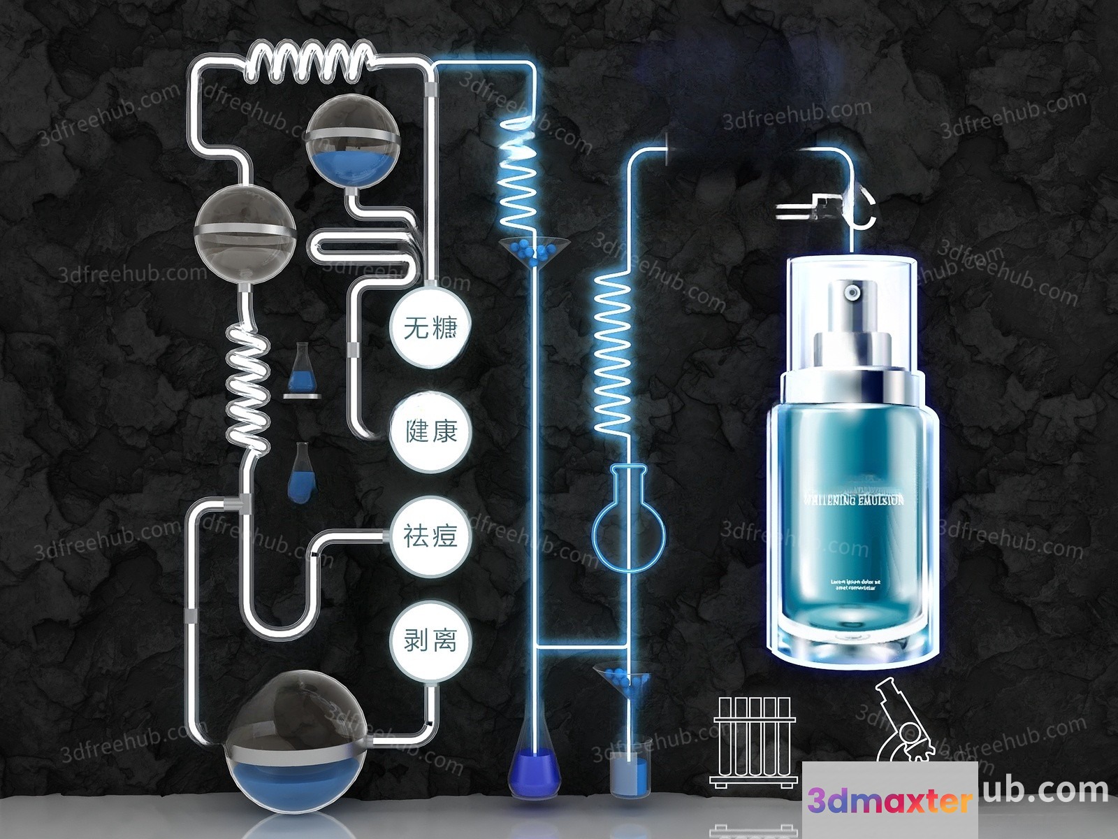 The Main Subject Is A Bottle Of Perfume 3D Model - 22633 - VRAY Render