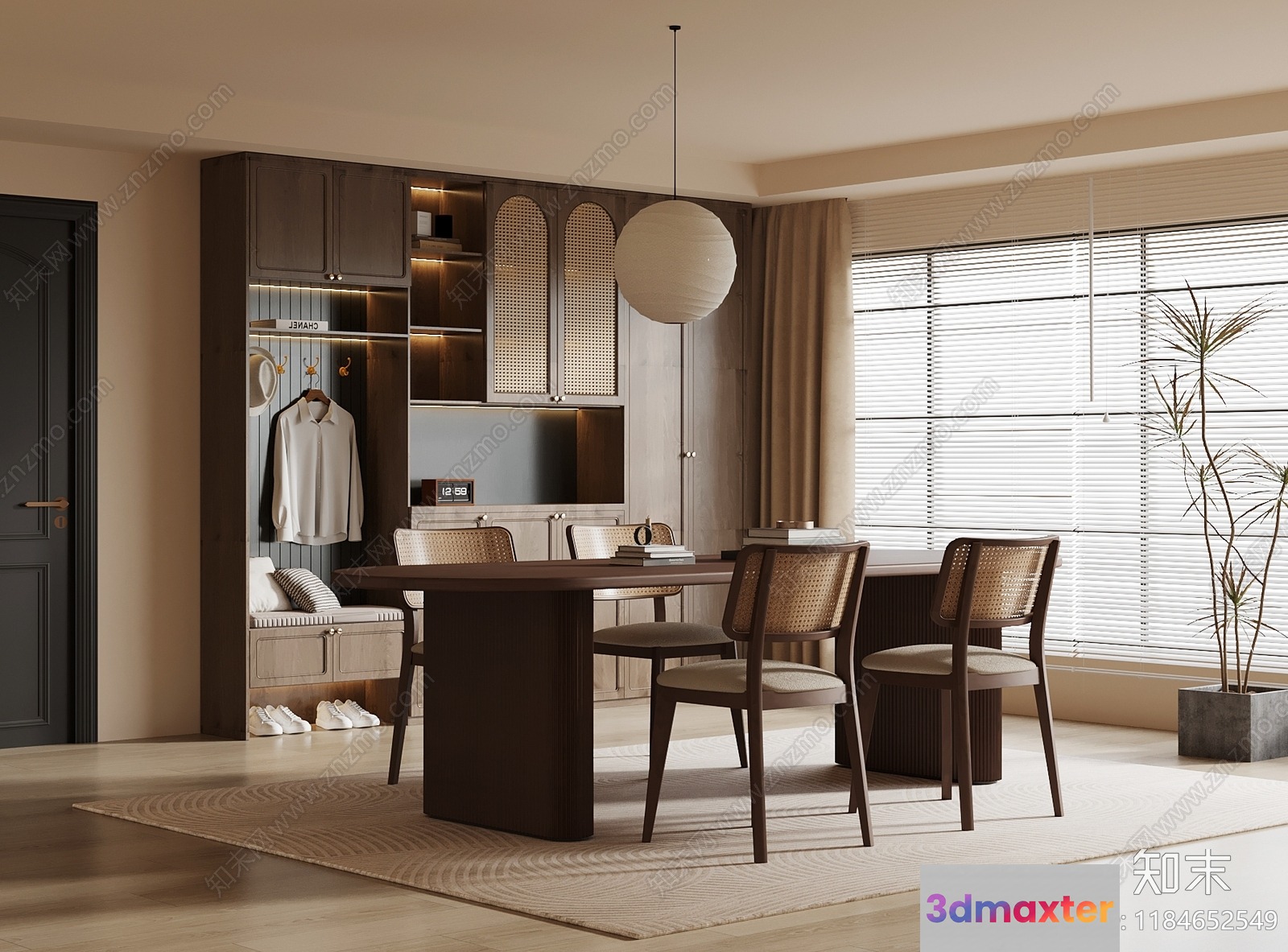 Modern Dining Room 3D Model - 4312 - VRAY Render