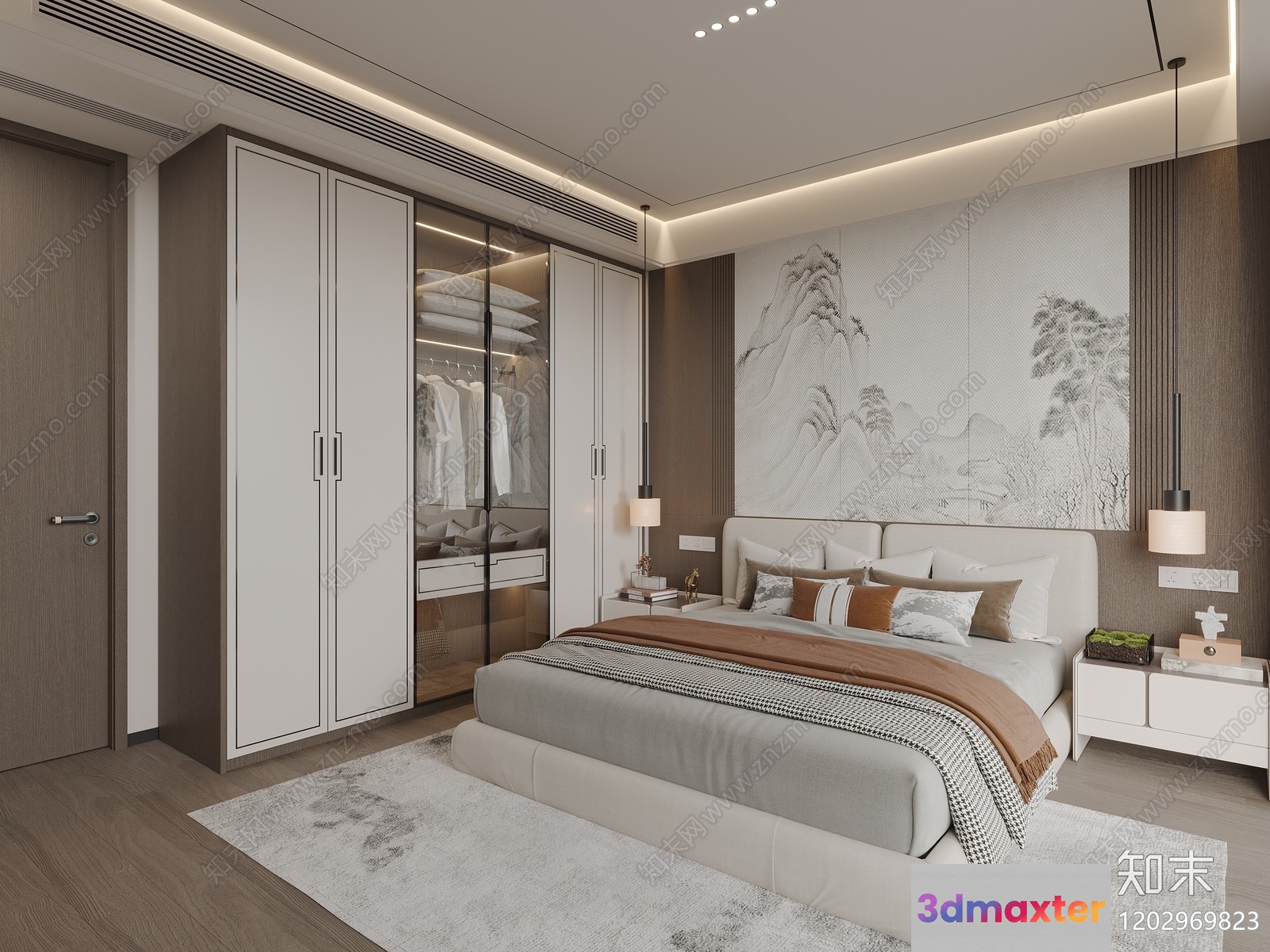 Cozy Bedroom 3D Model - 18163 - VRAY Render