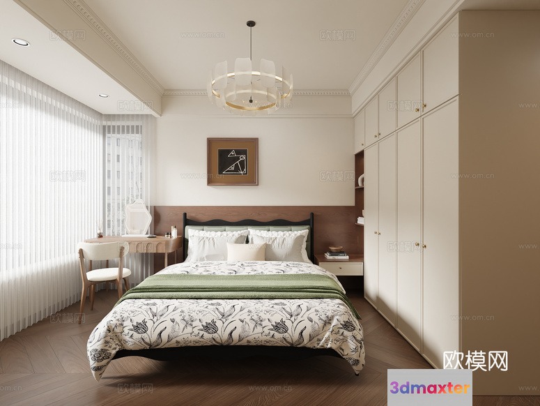 Cozy Bedroom 3D Model - 655 - VRAY Render