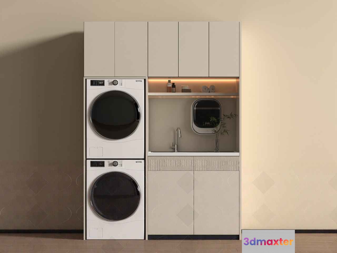 Modern Laundry Room 3D Model - 4107 - VRAY Render