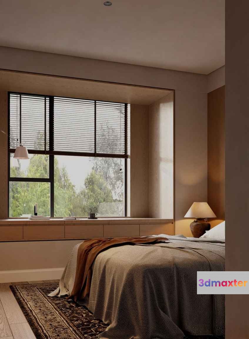Cozy Bedroom 3D Model - 1406 - CORONA Render