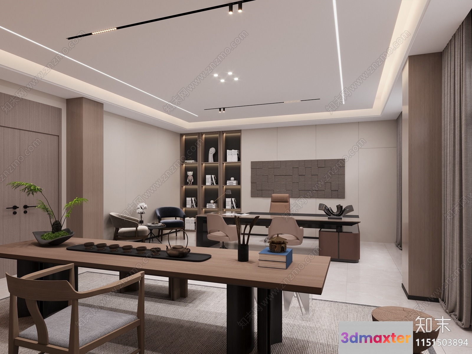 Modern Office Space 3D Model - 13850 - CORONA Render