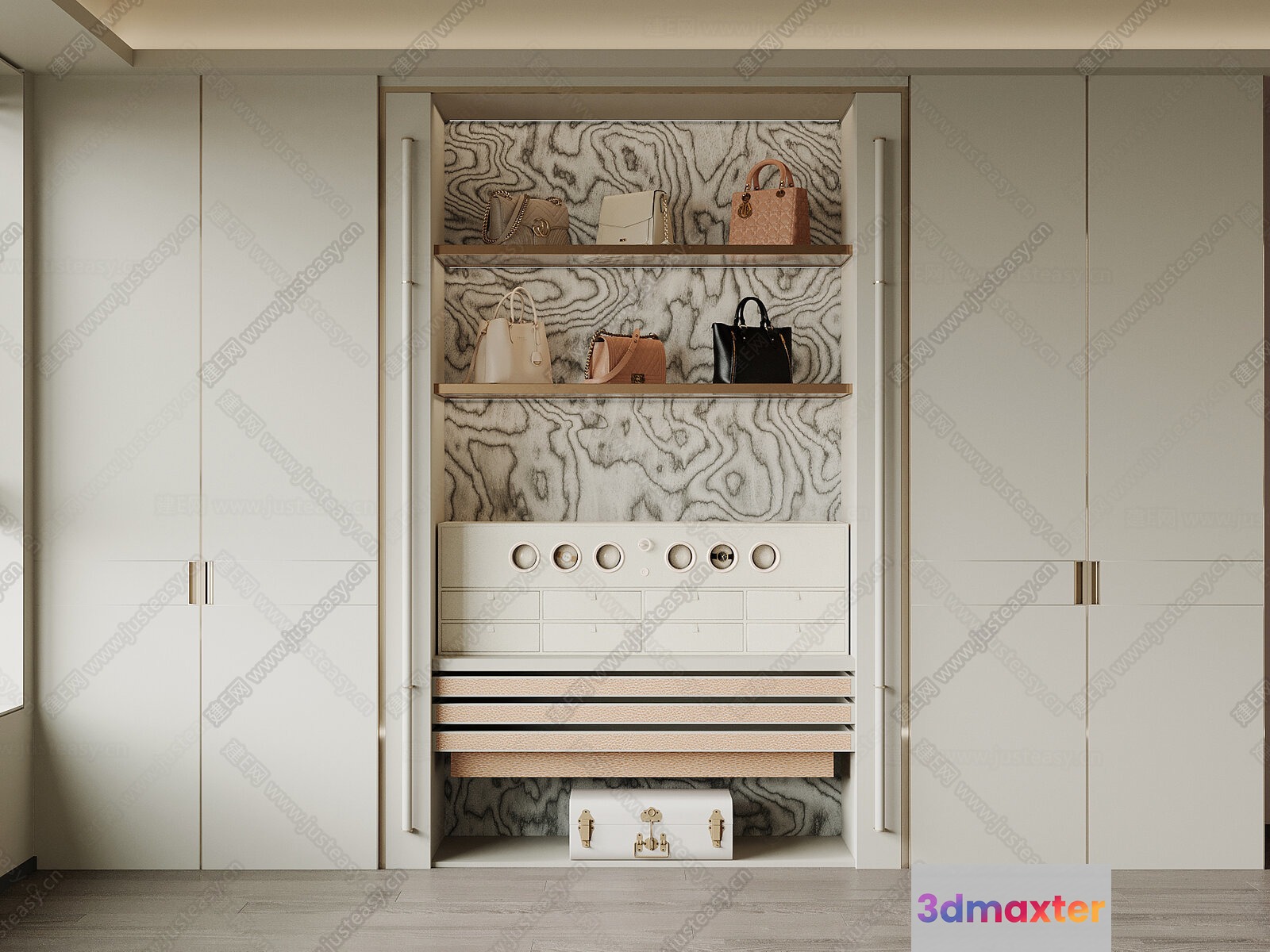 White Storage Closet 3D Model - 9752 - VRAY Render