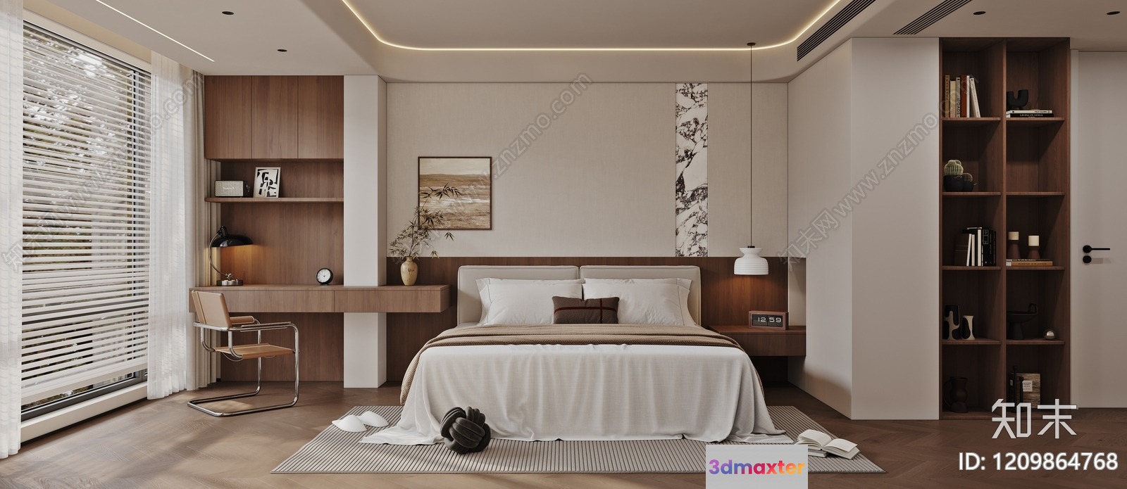 Cozy Bedroom 3D Model - 21887 - VRAY Render