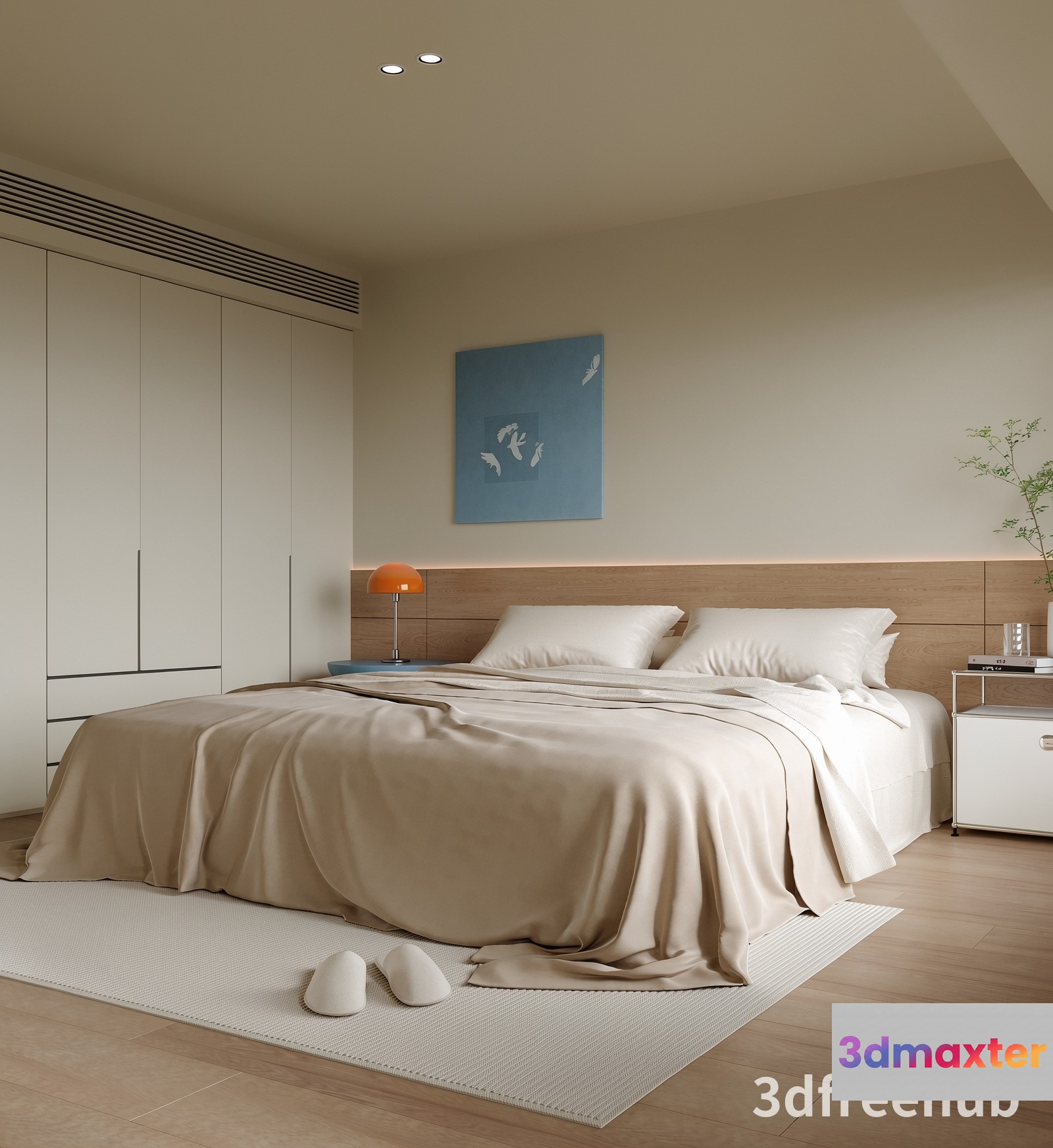 Cozy Bedroom 3D Model - 20589 - VRAY Render