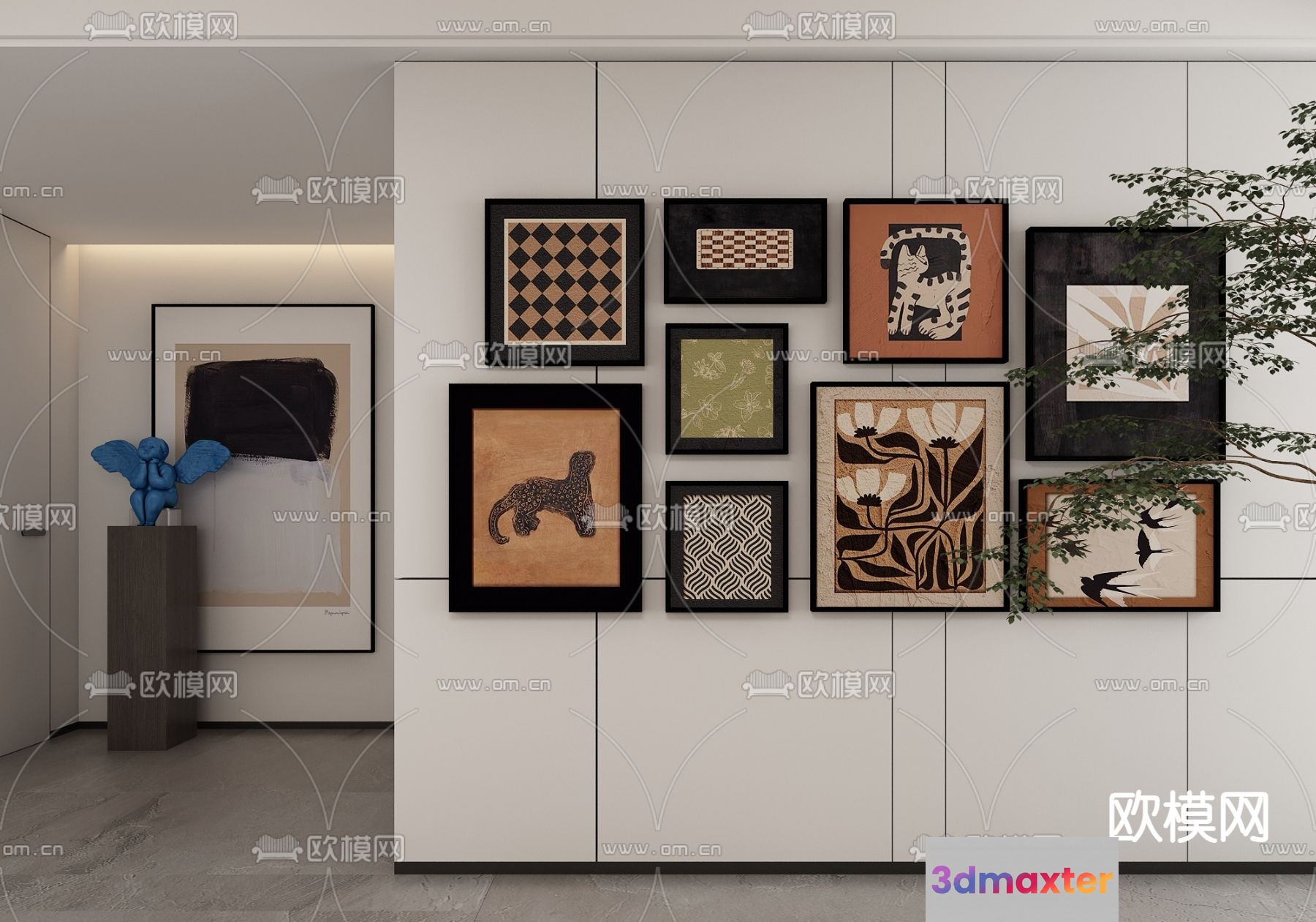 Modern Art Gallery 3D Model - 12699 - VRAY Render