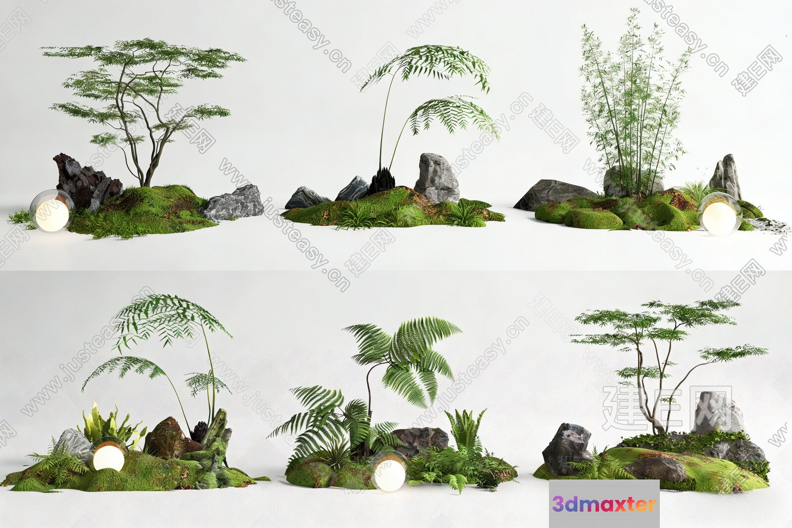 Japanese-Inspired Garden Scene 3D Model - 2240 - VRAY Render