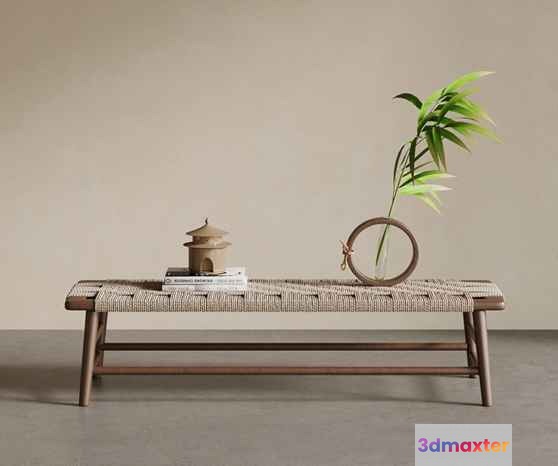 Rustic Wooden Bench 3D Model - 3399 - VRAY Render