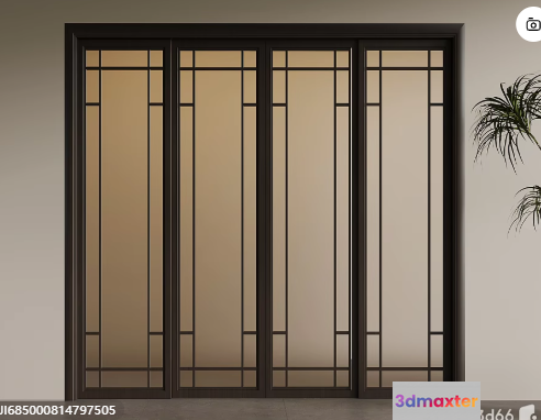A Modern Sliding Door 3D Model - 17327 - VRAY Render